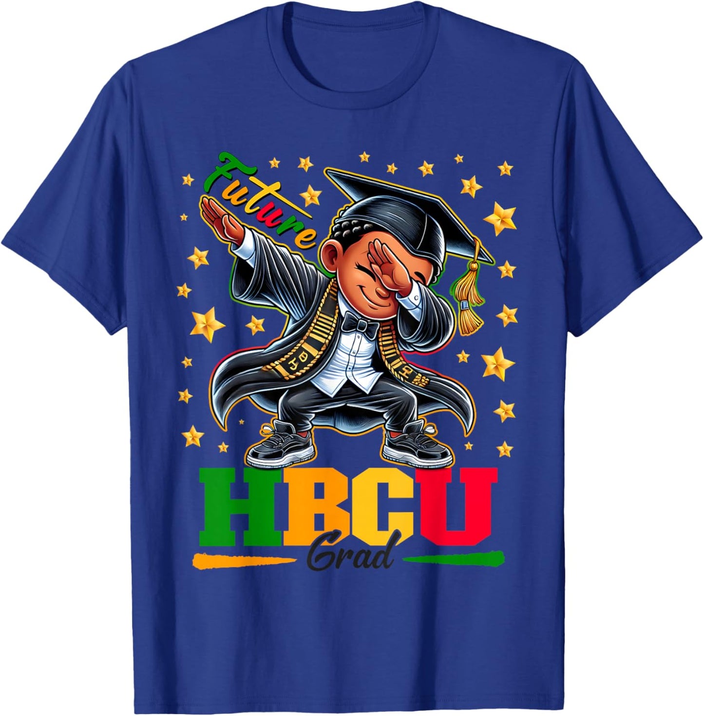 Future HBCU Grad Dabbing Kid Graduation for boys Kids T-Shirt - T-Shirt | Royal