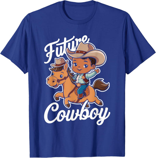 Future Cowboy, African American Cowboy Kid Toddler T-Shirt - T-Shirt | Royal