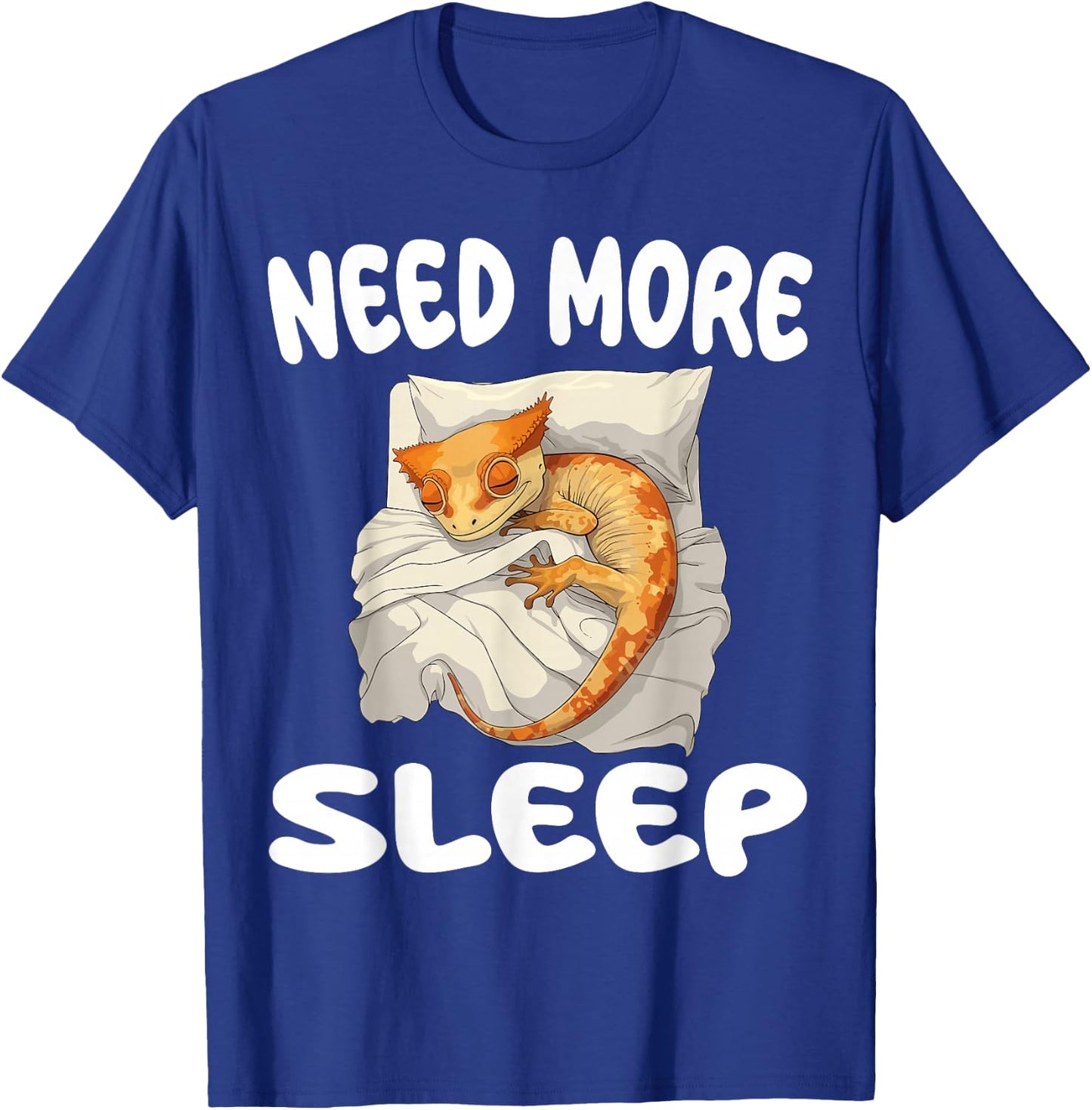 Cute Crested Gecko Need More Sleep Pajamas Nightgown T-Shirt - T-Shirt | Royal
