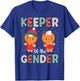 Keeper of the Gender Funny Christmas Shirt Gingerbread Xmas T-Shirt - T-Shirt | Royal