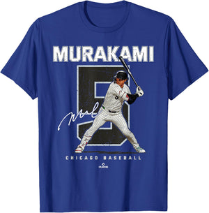 Number and Portrait Munetaka Murakami Chicago Baseball MLBPA T-Shirt - T-Shirt | Royal