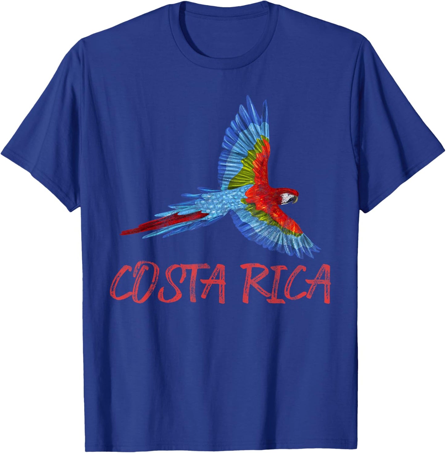 Costa Rica Bird Scarlet Macaw Central American Country T-Shirt - T-Shirt | Royal