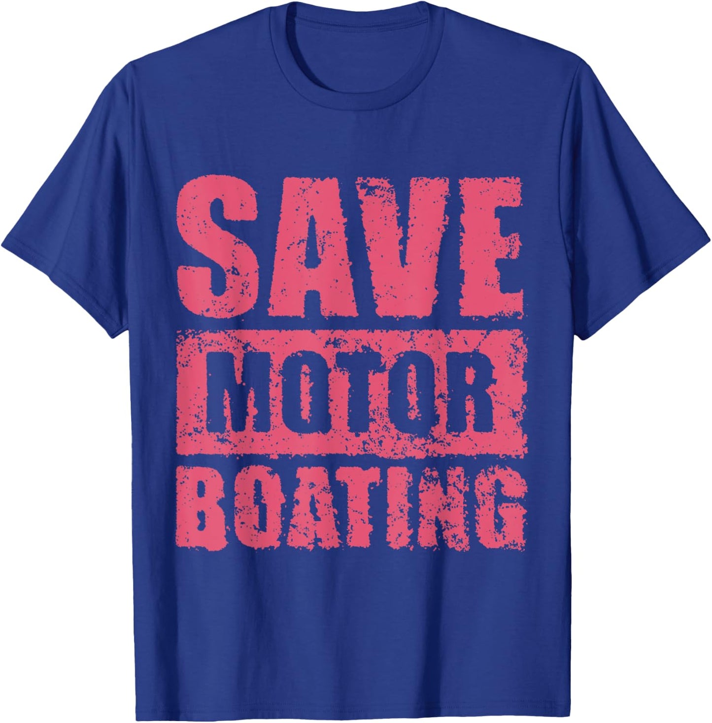 Save Motor Boating - Breast Cancer Awareness T-Shirt - T-Shirt | Royal