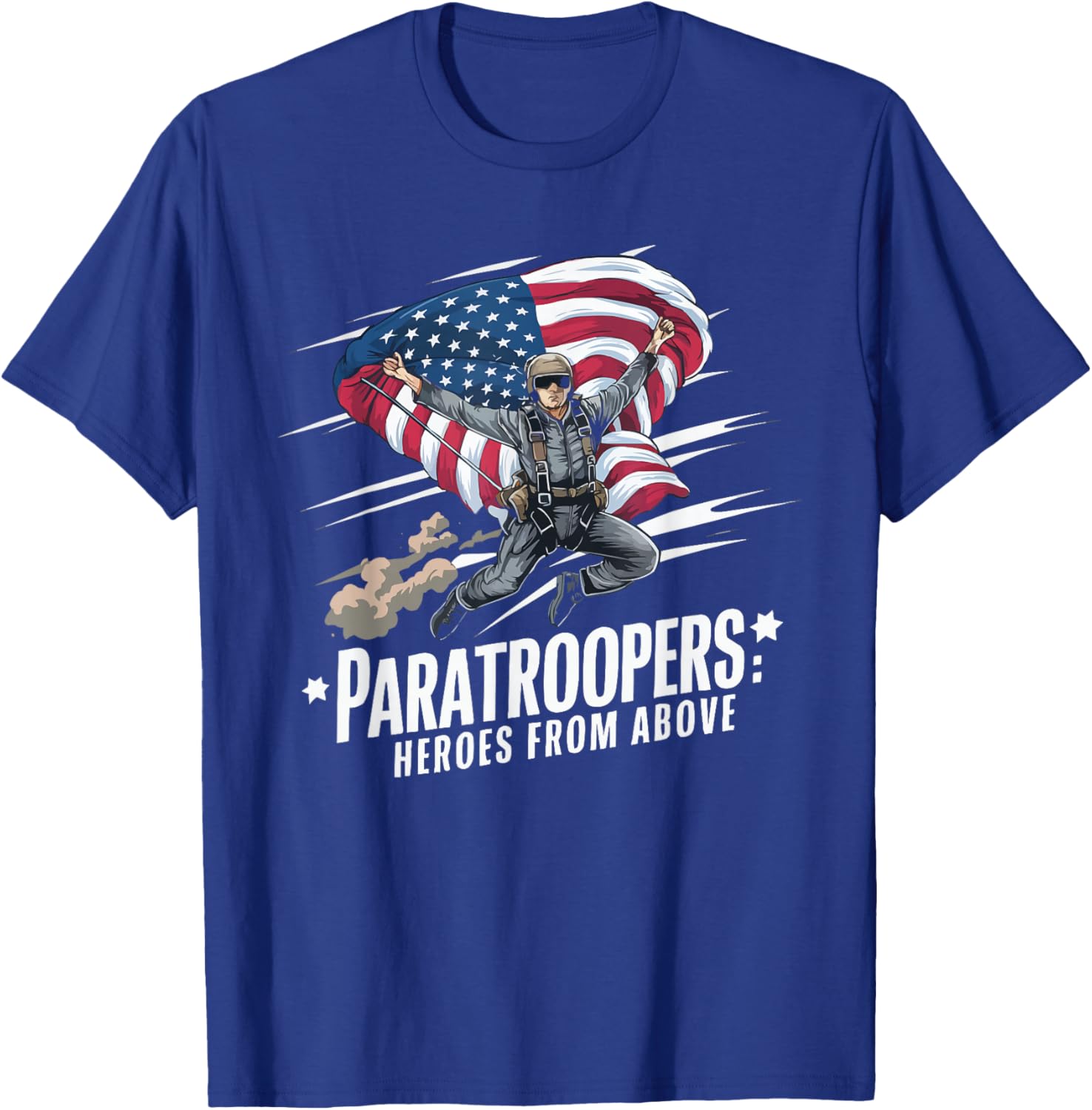 Airborne Paratrooper Military Soldier Parachute T-Shirt - T-Shirt | Royal