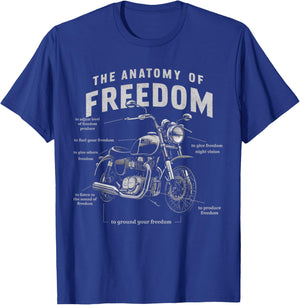 The Anatomy of Freedom Bike Motorcycle Lover Sport Bikes T-Shirt - T-Shirt | Royal