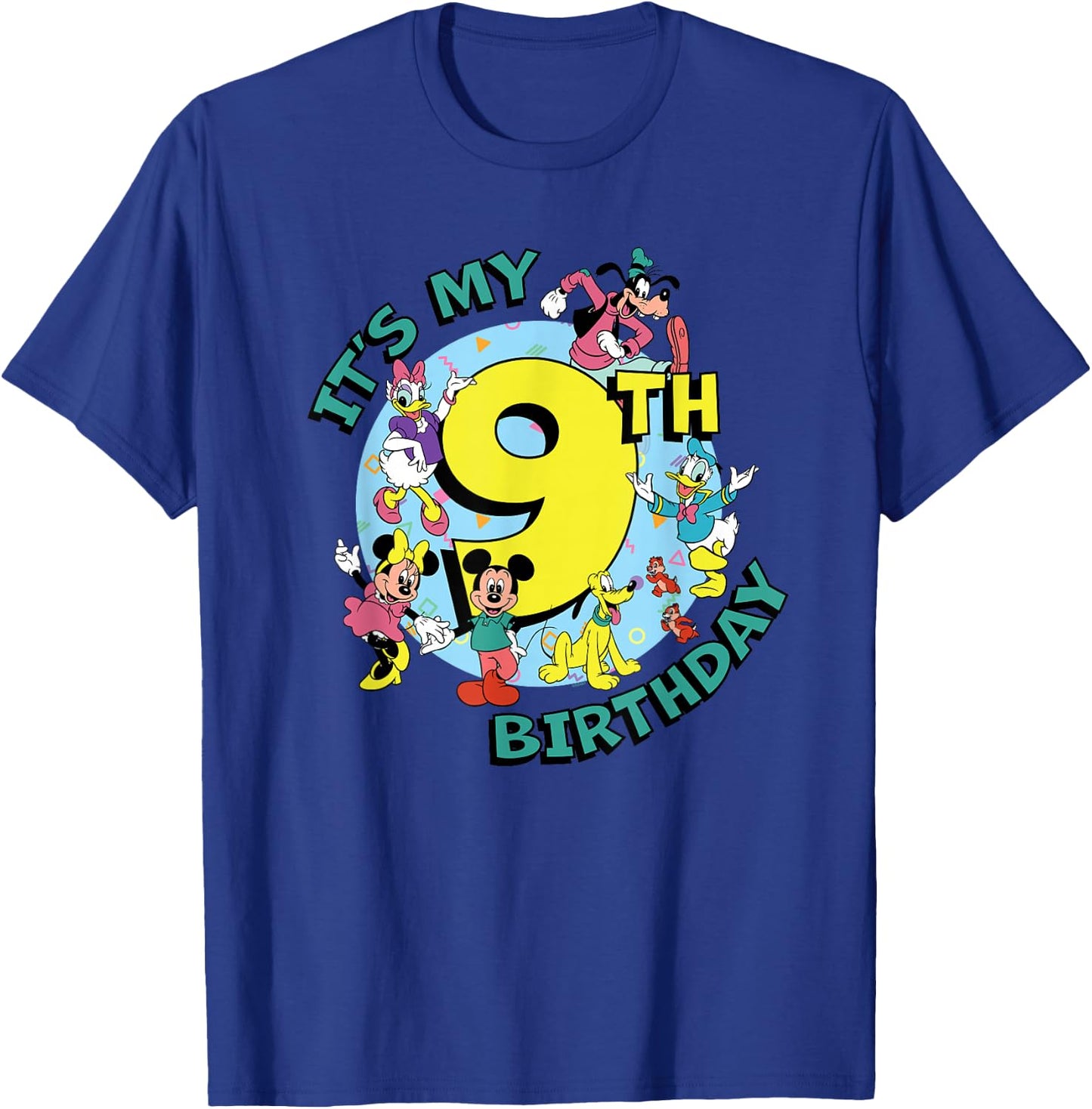 Disney Mickey and Friends It's My Ninth 9th Birthday T-Shirt - T-Shirt | Royal