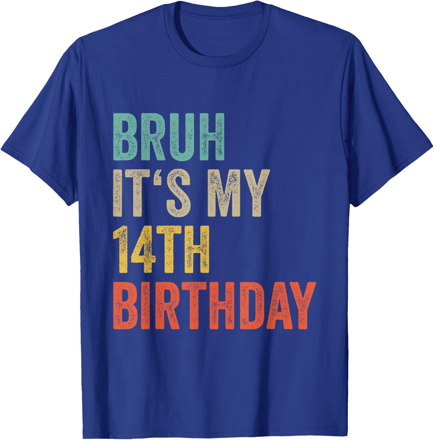 14th Birthday Girl Teenager Boys Birthday T-Shirt - T-Shirt | Royal