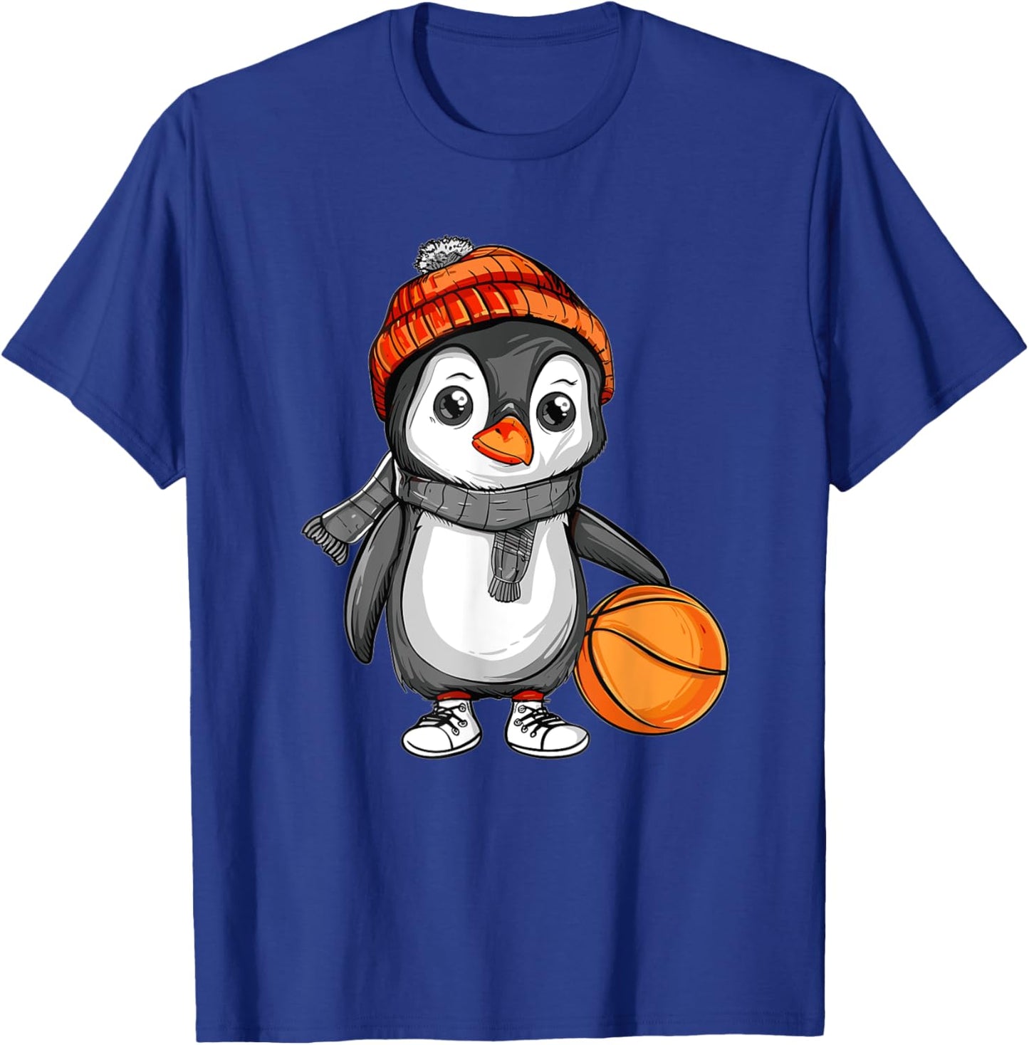 Cute Basketball Penguin T-Shirt - T-Shirt | Royal