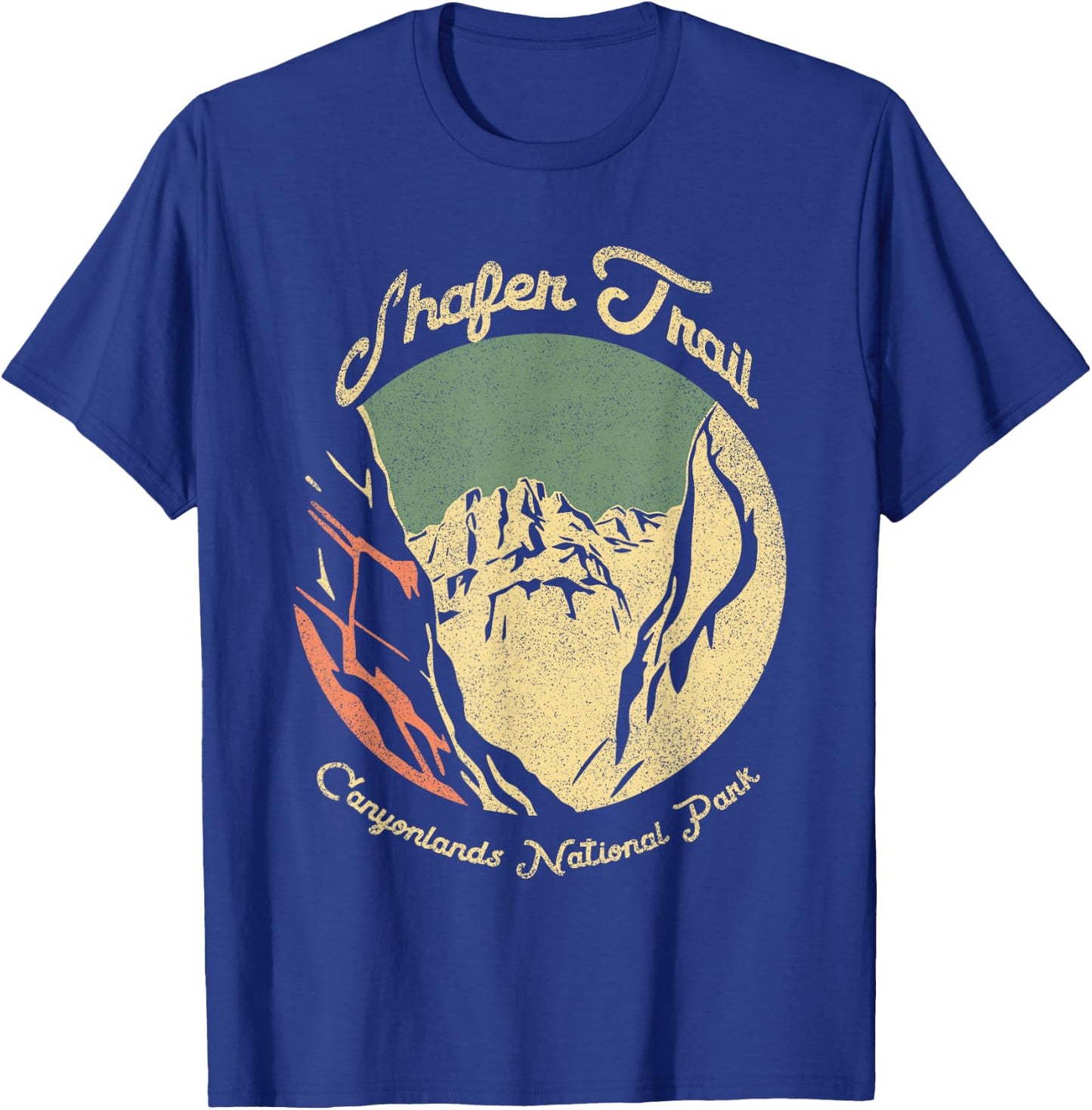 Shafer Trail Canyonlands National Park Vintage Black Version T-Shirt - T-Shirt | Royal