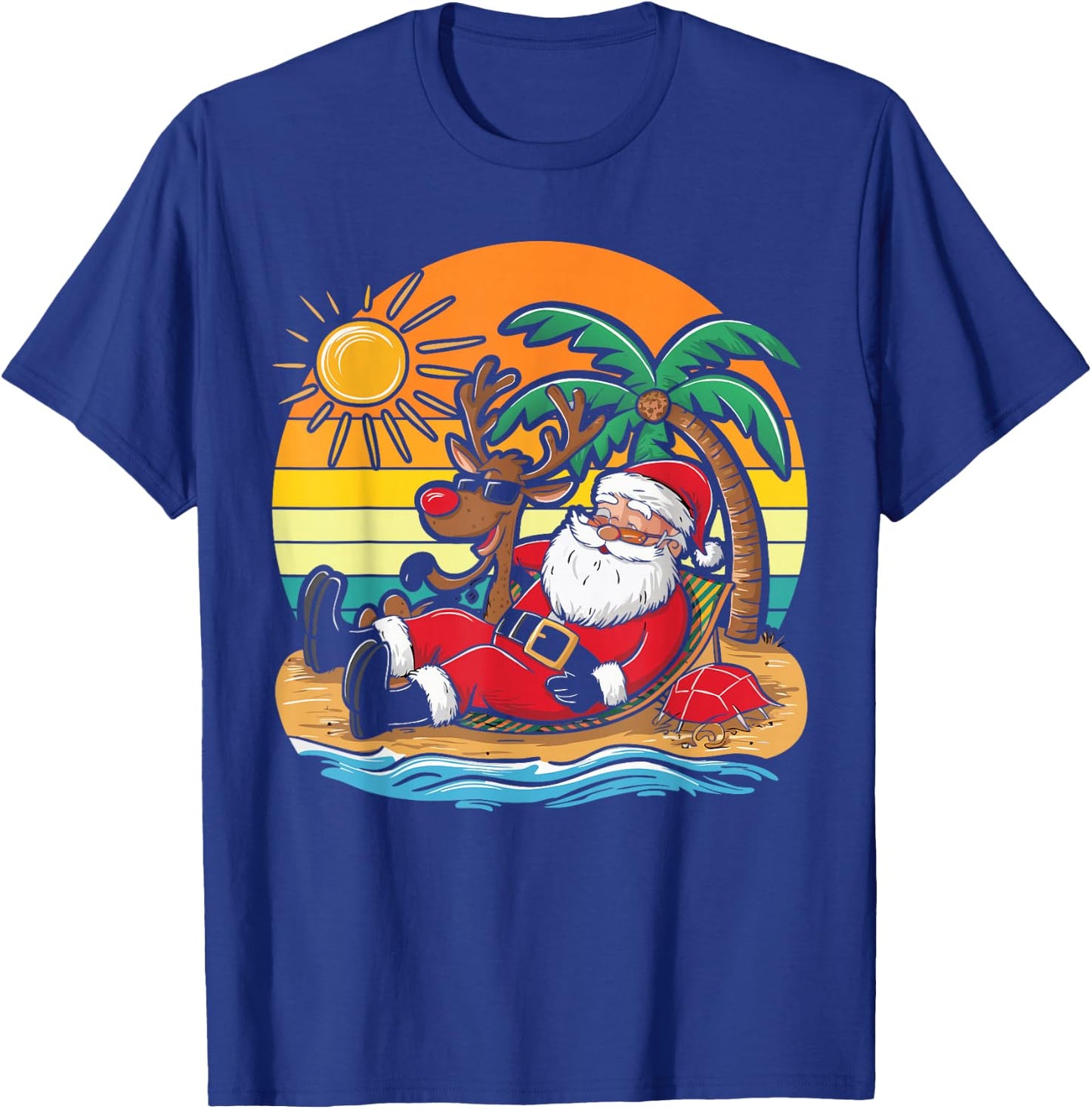 Christmas on The Beach Christmas T-Shirt - T-Shirt | Royal