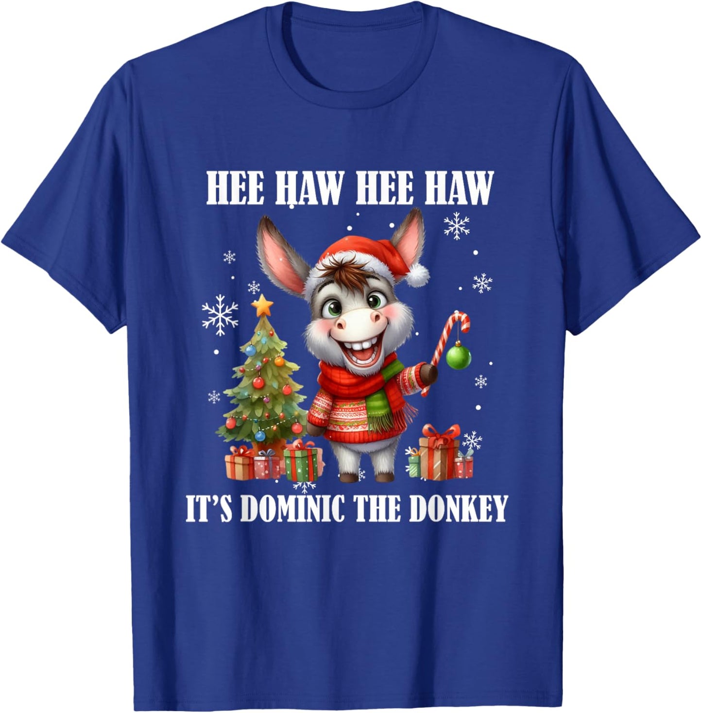 Fun Ugly Christmas Traditions Celebration Funny Christmas Italian Christmas Donkey Dominic The Donkey T-Shirt - T-Shirt | Royal