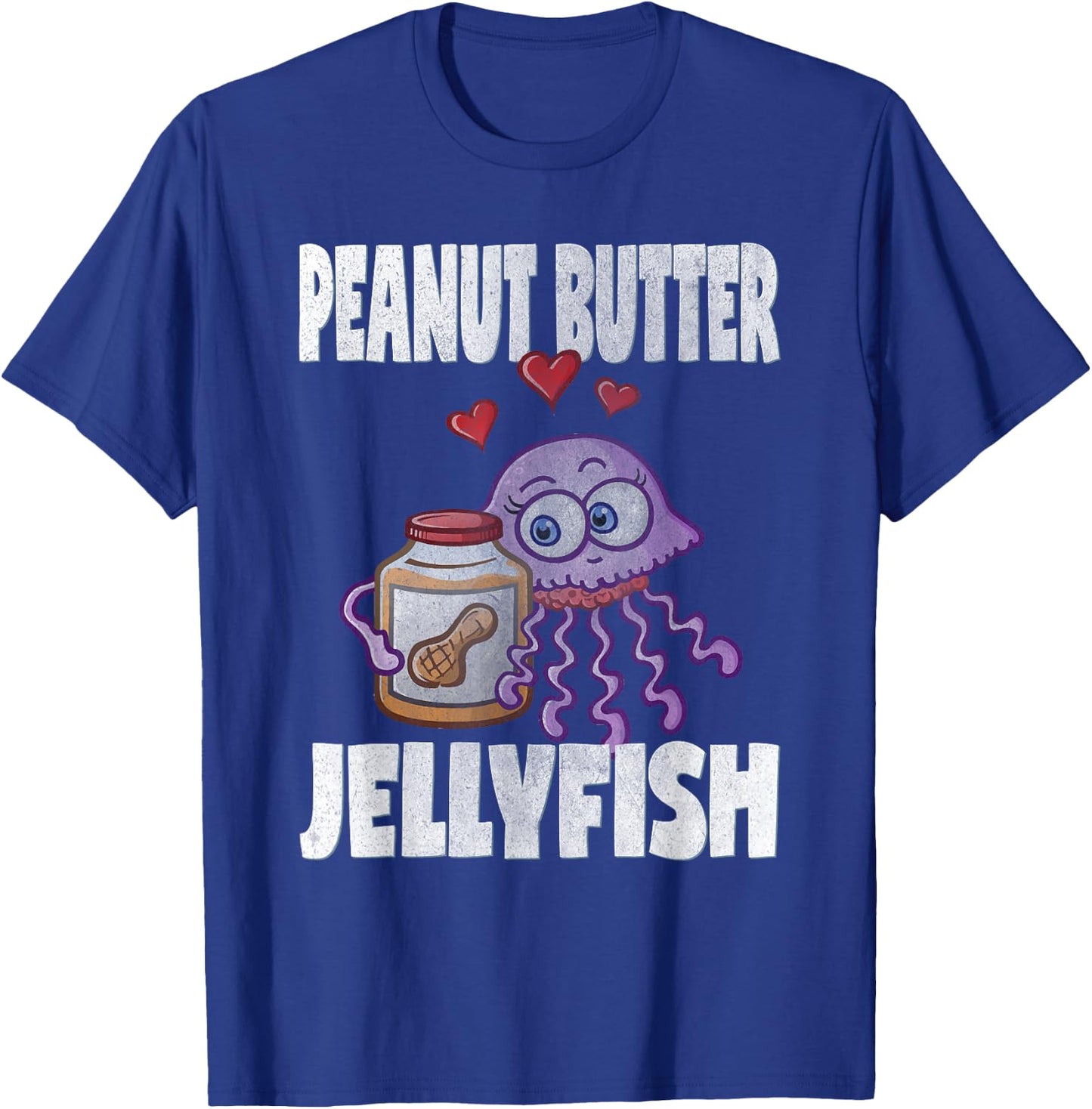 Cute Valentines Day T Shirts Kids Peanut Butter & Jellyfish T-Shirt - T-Shirt | Royal