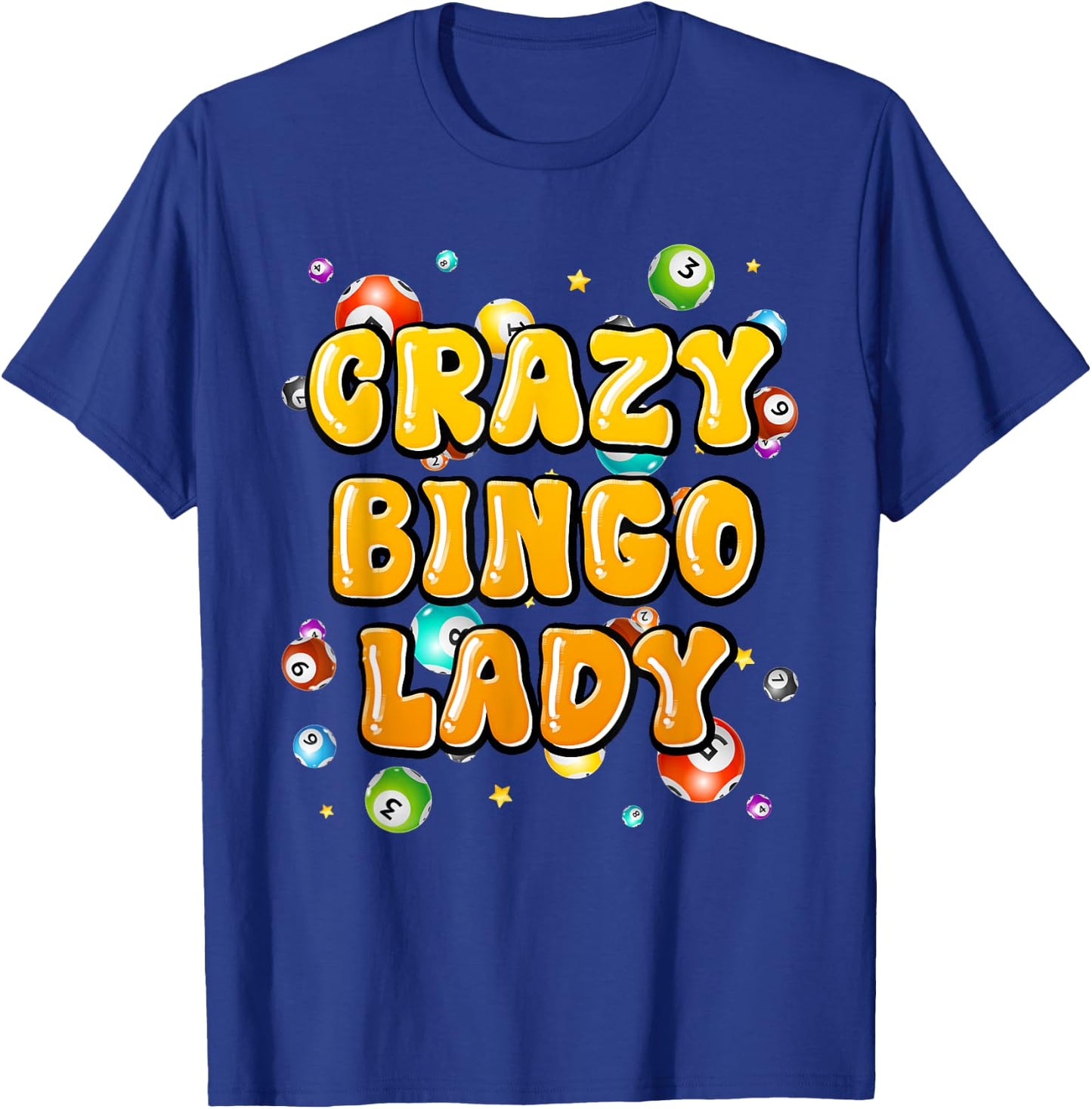 Bingo Player CRAZY BINGO LADY Funny Bingo Women T-Shirt - T-Shirt | Royal