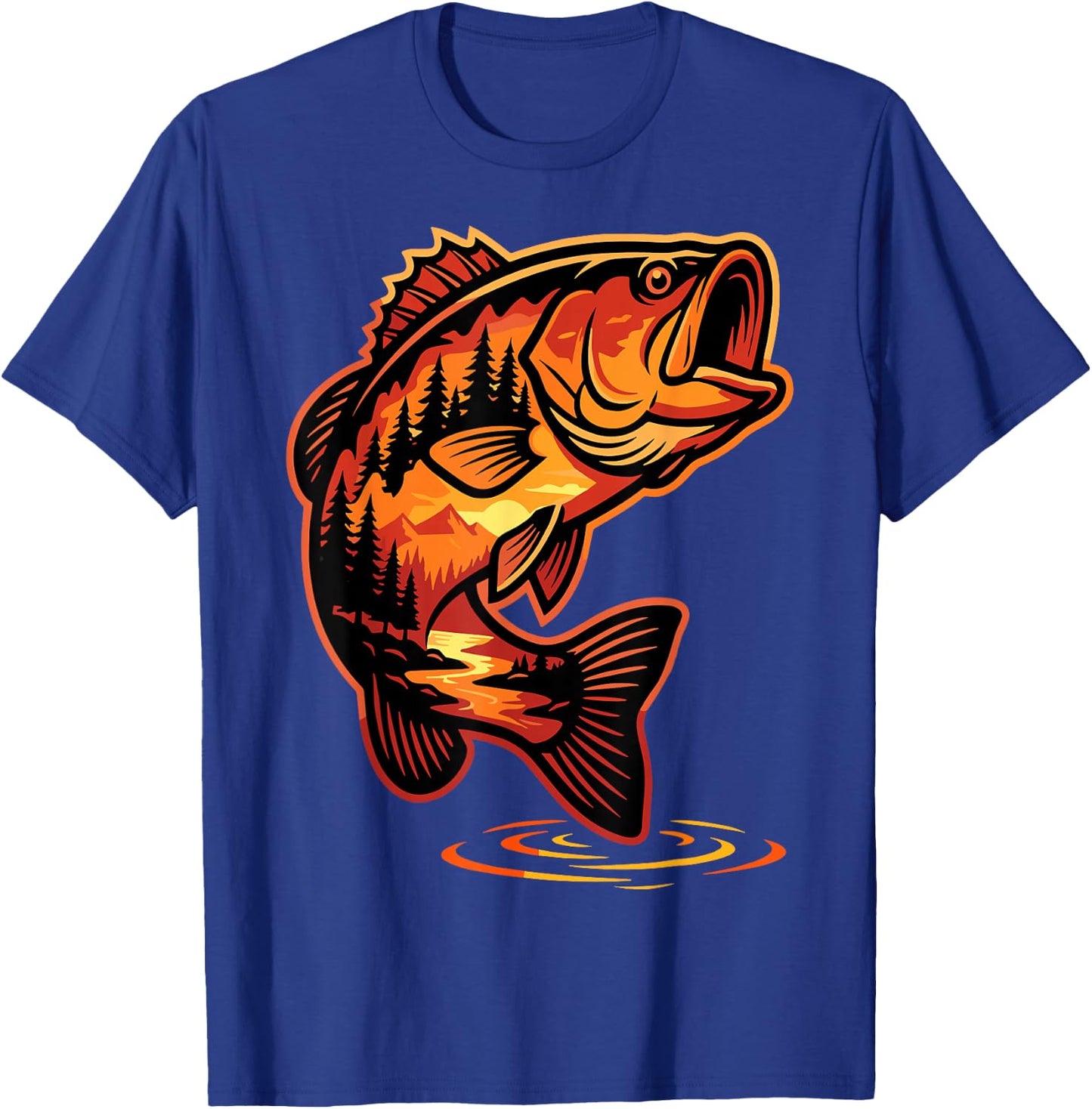 Retro Fish Nature Wildlife T-Shirt - T-Shirt | Royal
