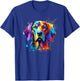 Colorful Splash Art Plott Hound Plott Dog T-Shirt - T-Shirt | Royal