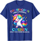 Cousincorn - Like A Cousin Only Awesome Dabbing Unicorn T-Shirt - T-Shirt | Royal