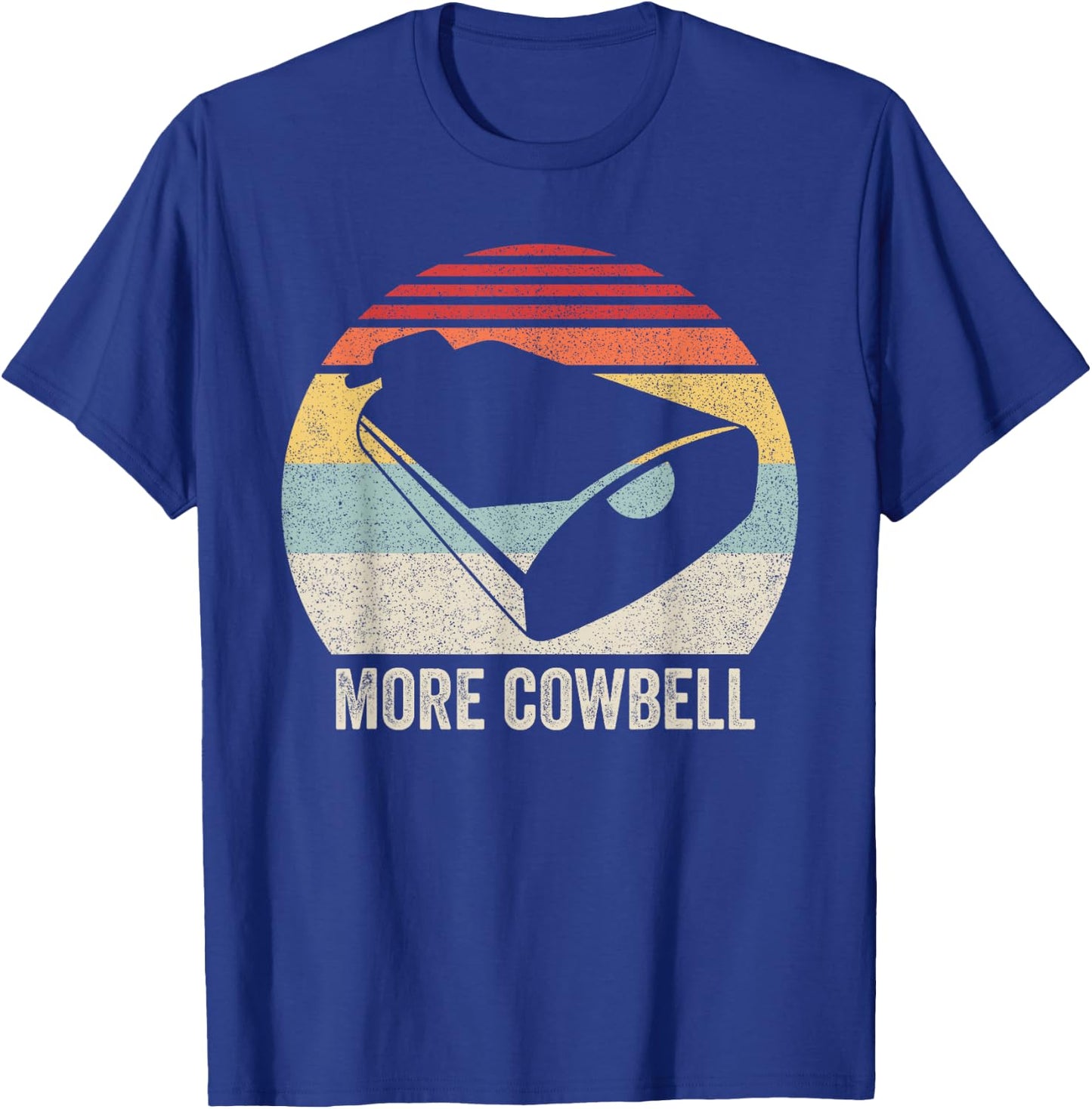 Retro More Cowbell Shirt Funny Drummer Gift Vintage T-Shirt - T-Shirt | Royal