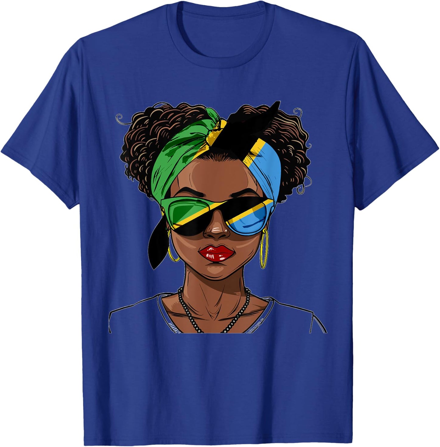 Tanzania Flag Outfit for Woman Uniform Souvenirs Tanzanian T-Shirt - T-Shirt | Royal