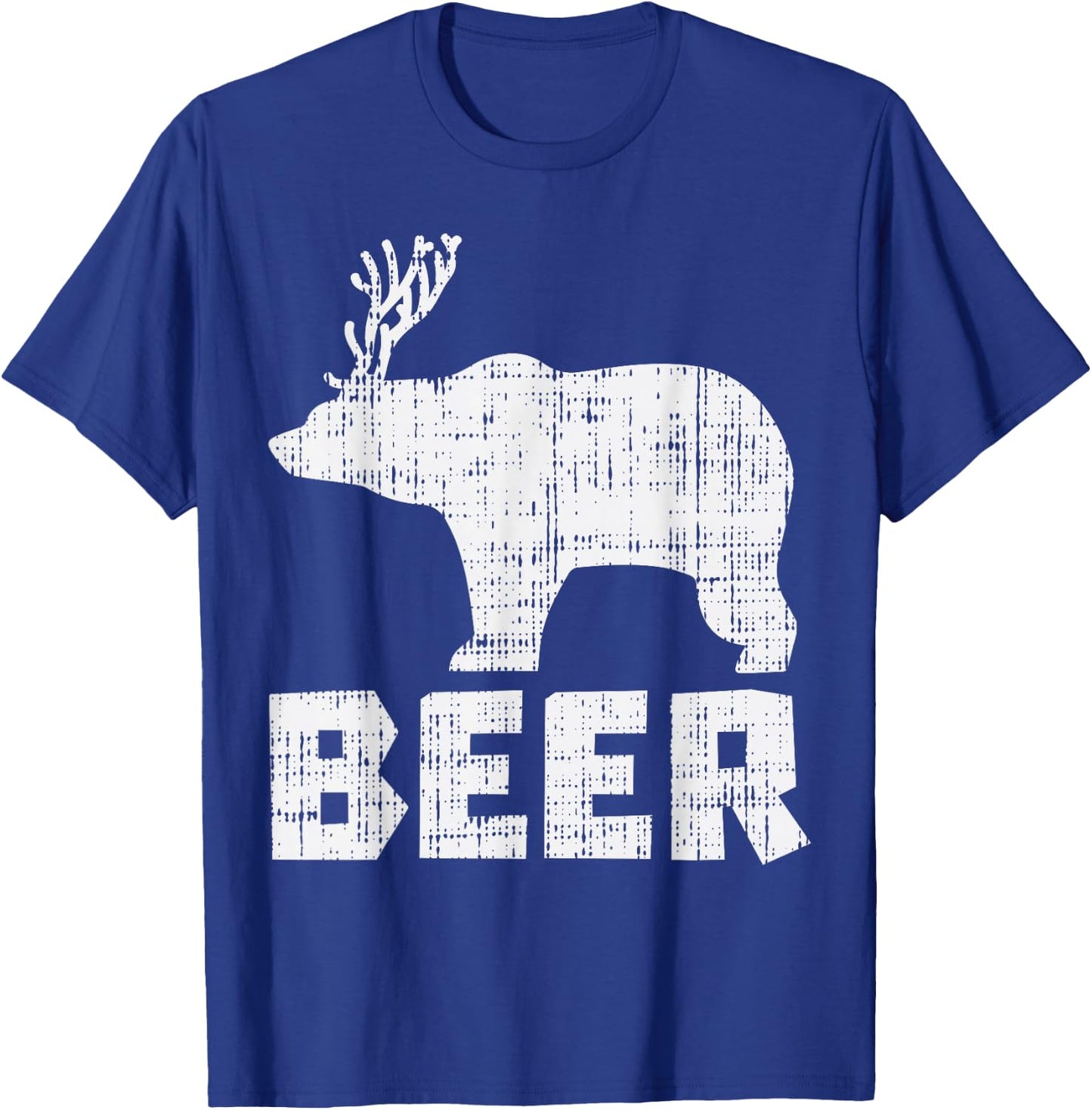 Bear Deer Beer Funny Drinking Hunting Camping Dad Uncle Gift T-Shirt - T-Shirt | Royal