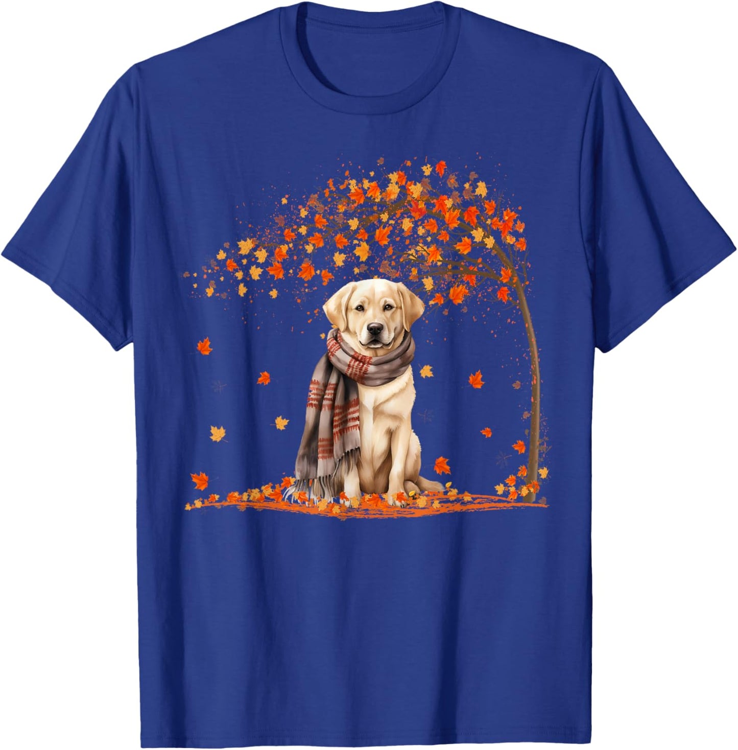 Labrador Retrievers Hello Autumn Leaf Fall For Dog Lover Men Women Girls Kids T-Shirt - T-Shirt | Royal