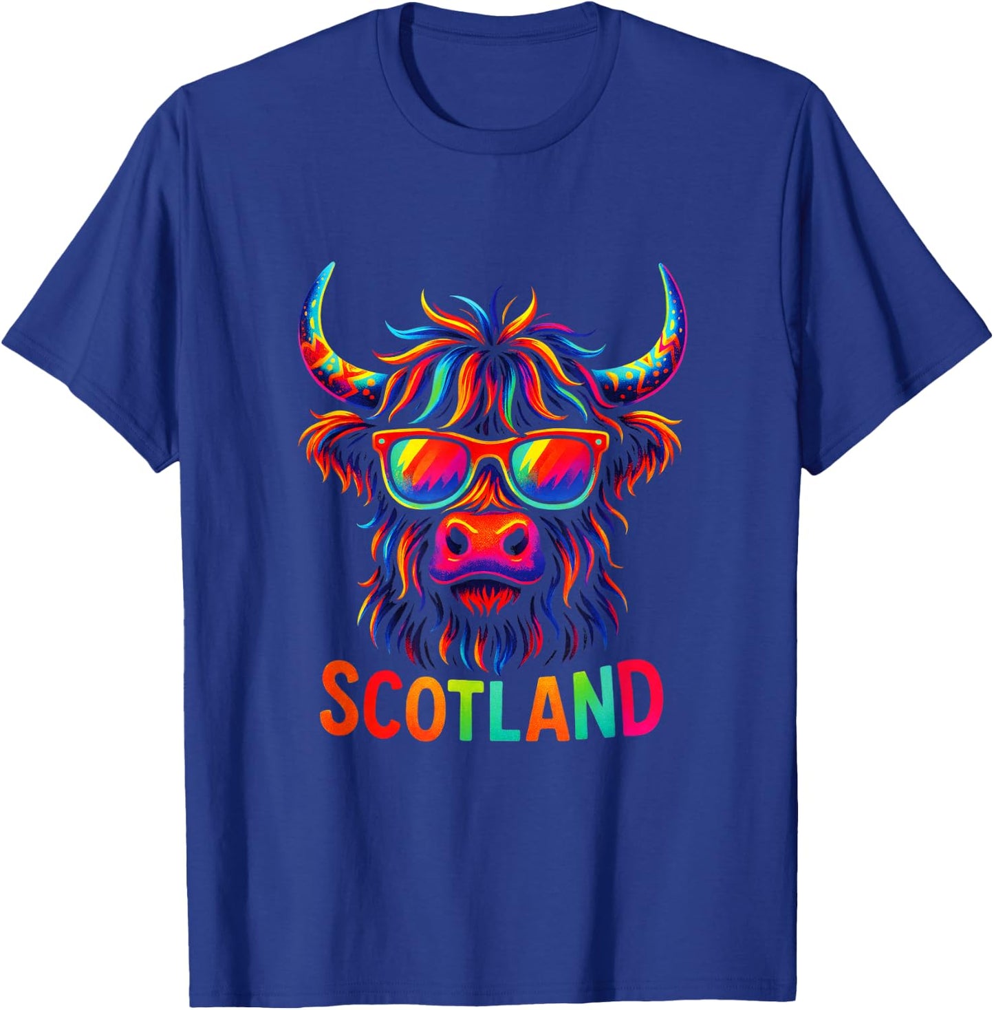 Scotland - Highland Cow Travel Art T-Shirt - T-Shirt | Royal