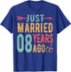 Just Married 8 Years Ago - 8th Wedding Anniversary Couple T-Shirt - T-Shirt | Royal