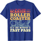 Vintage Rollercoaster Line I Funny Roller Coaster T-Shirt - T-Shirt | Royal