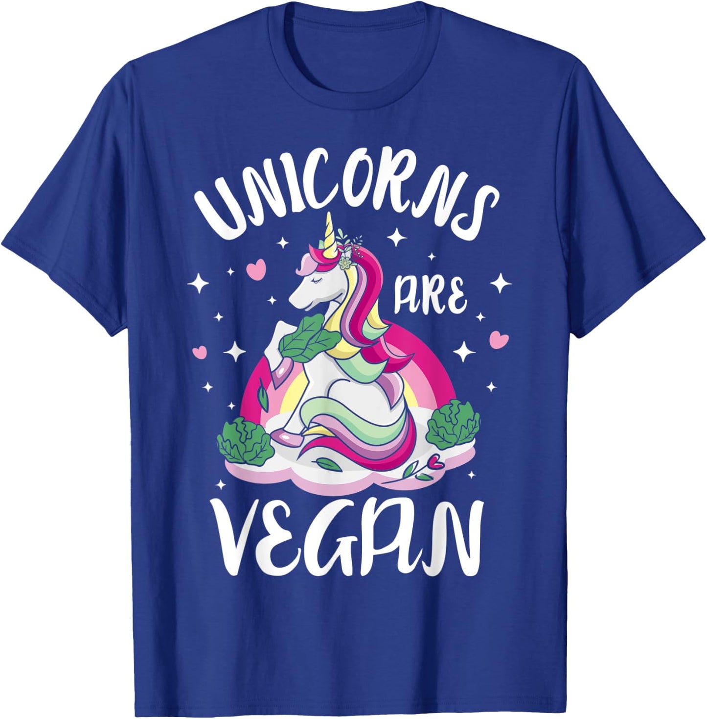 Kawaii Unicorns Are Vegan Vegetarian Design & Women T-Shirt - T-Shirt | Royal