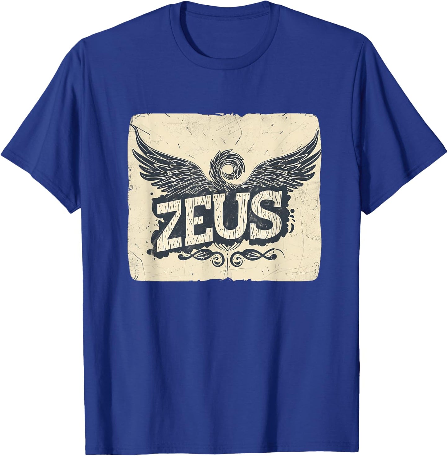 Epic Zeus Graphic for a Bold and Mighty Look T-Shirt - T-Shirt | Royal