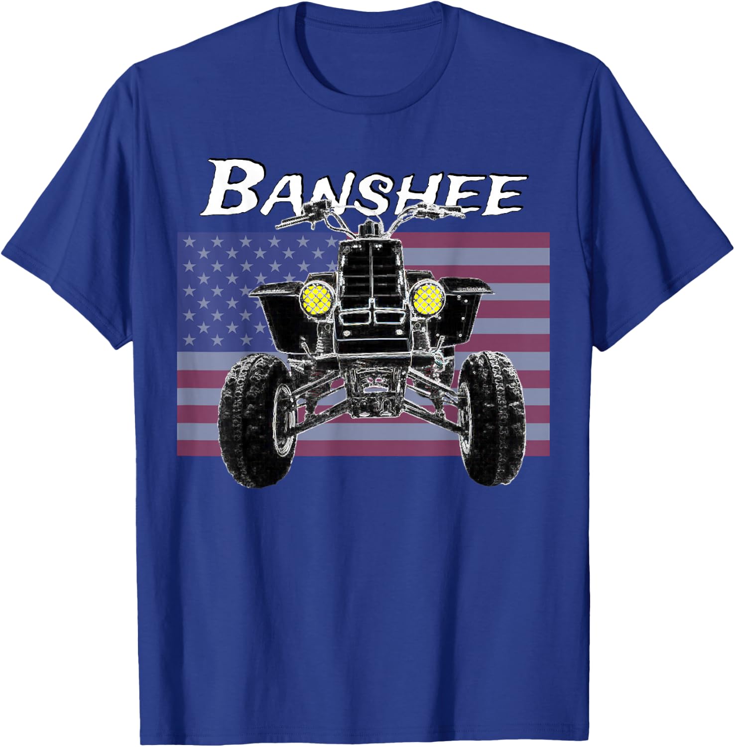 Banshee Quad, ATV, ATC, Vintage, Retro, All Terrain Vehicle T-Shirt - T-Shirt | Royal