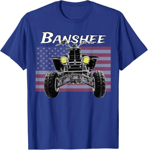 Banshee Quad, ATV, ATC, Vintage, Retro, All Terrain Vehicle T-Shirt - T-Shirt | Royal