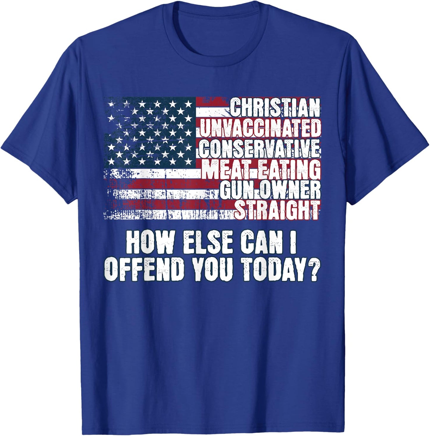 Christian Conservative... How Else Can I Offend You Today T-Shirt - T-Shirt | Royal