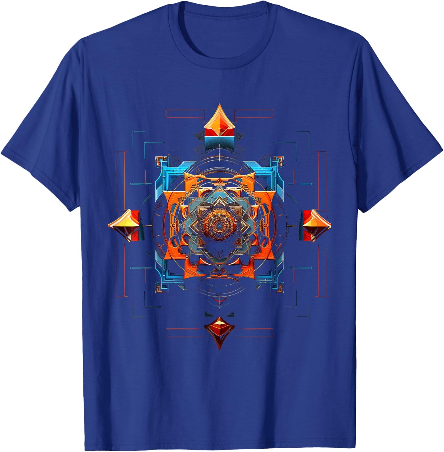 Motif Illustration Art T-Shirt - T-Shirt | Royal