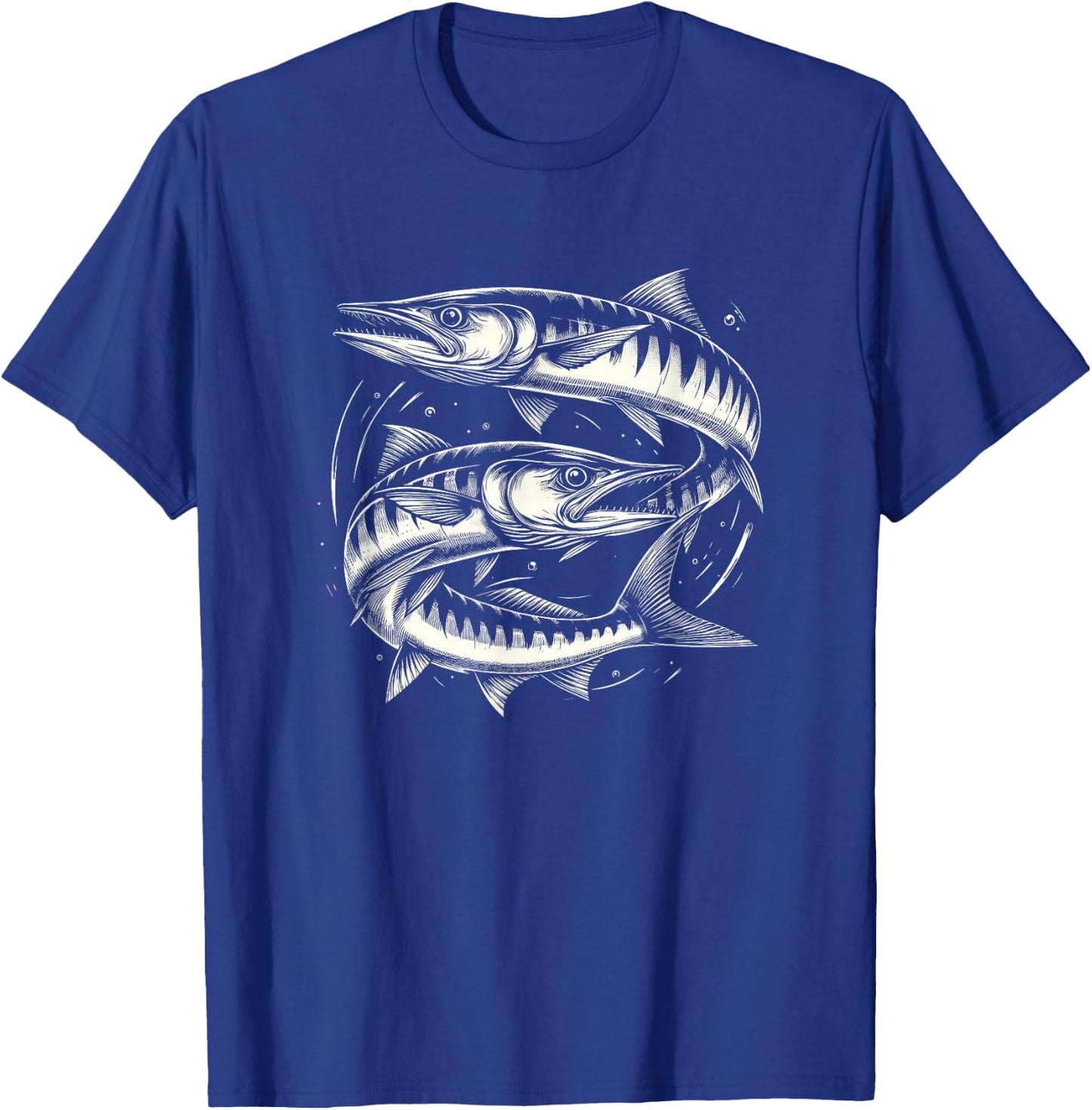 Barracuda Fish Graphic Art Design And Men T-Shirt - T-Shirt | Royal