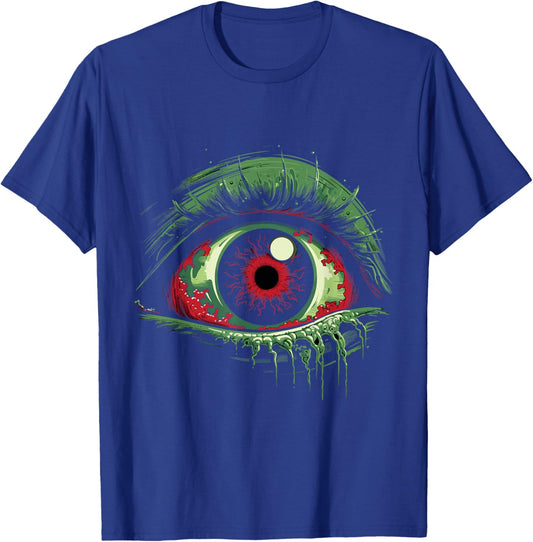 Large and Green Eyeball Creepy T-Shirt - T-Shirt | Royal