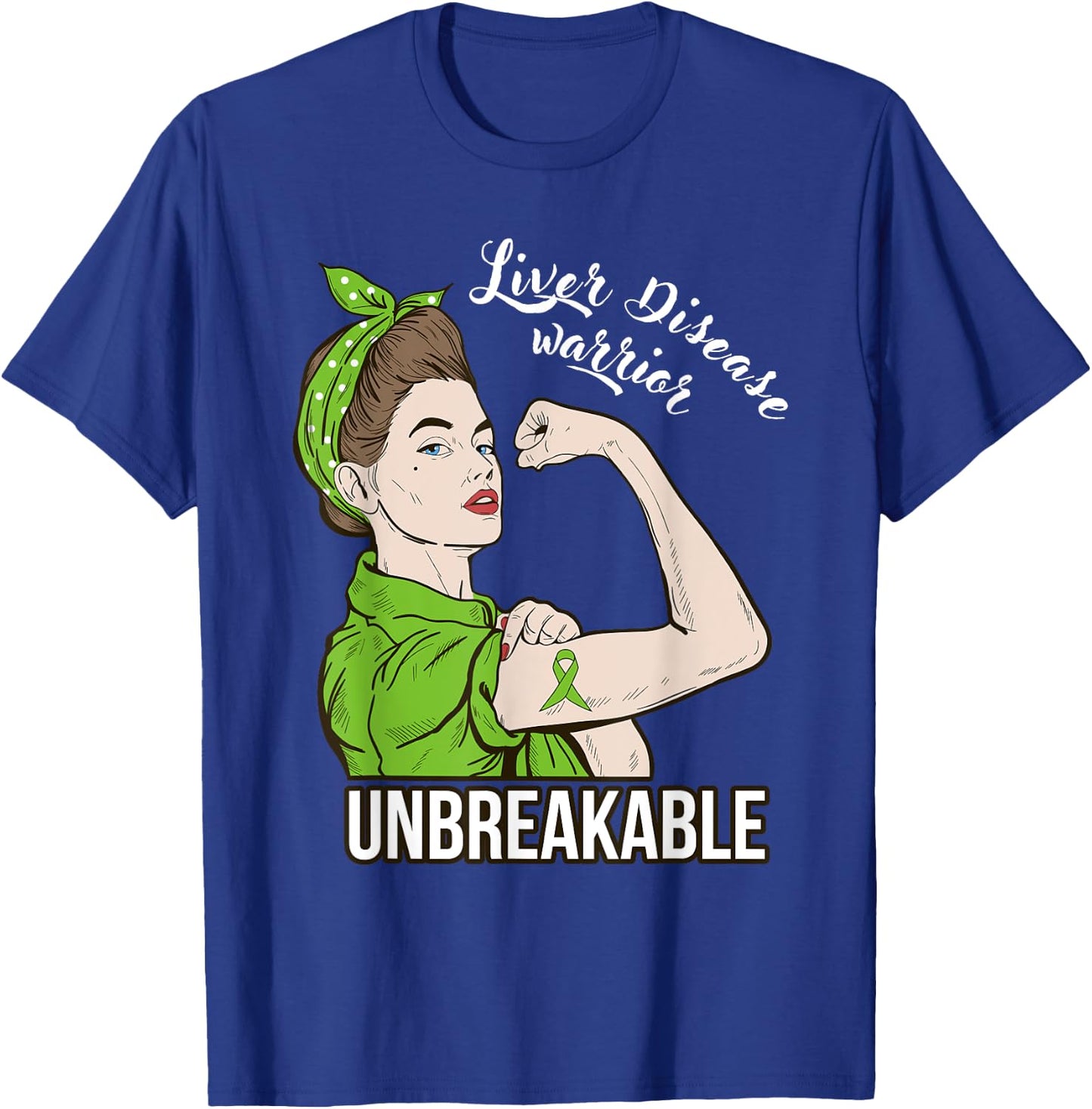 Liver Disease Awareness Warrior Unbreakable Support T-Shirt - T-Shirt | Royal