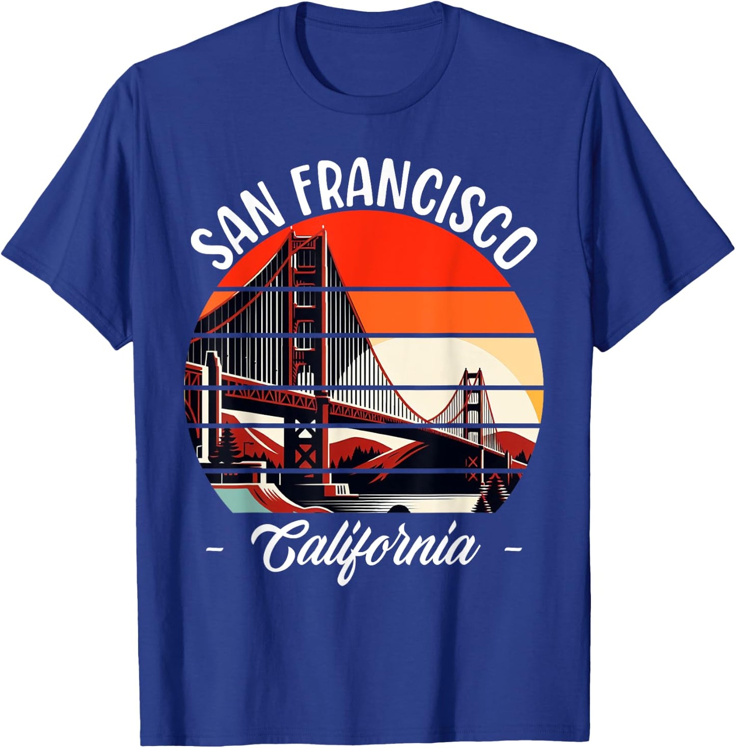 Golden Gate Bridge San Francisco California USA Golden Gate T-Shirt - T-Shirt | Royal