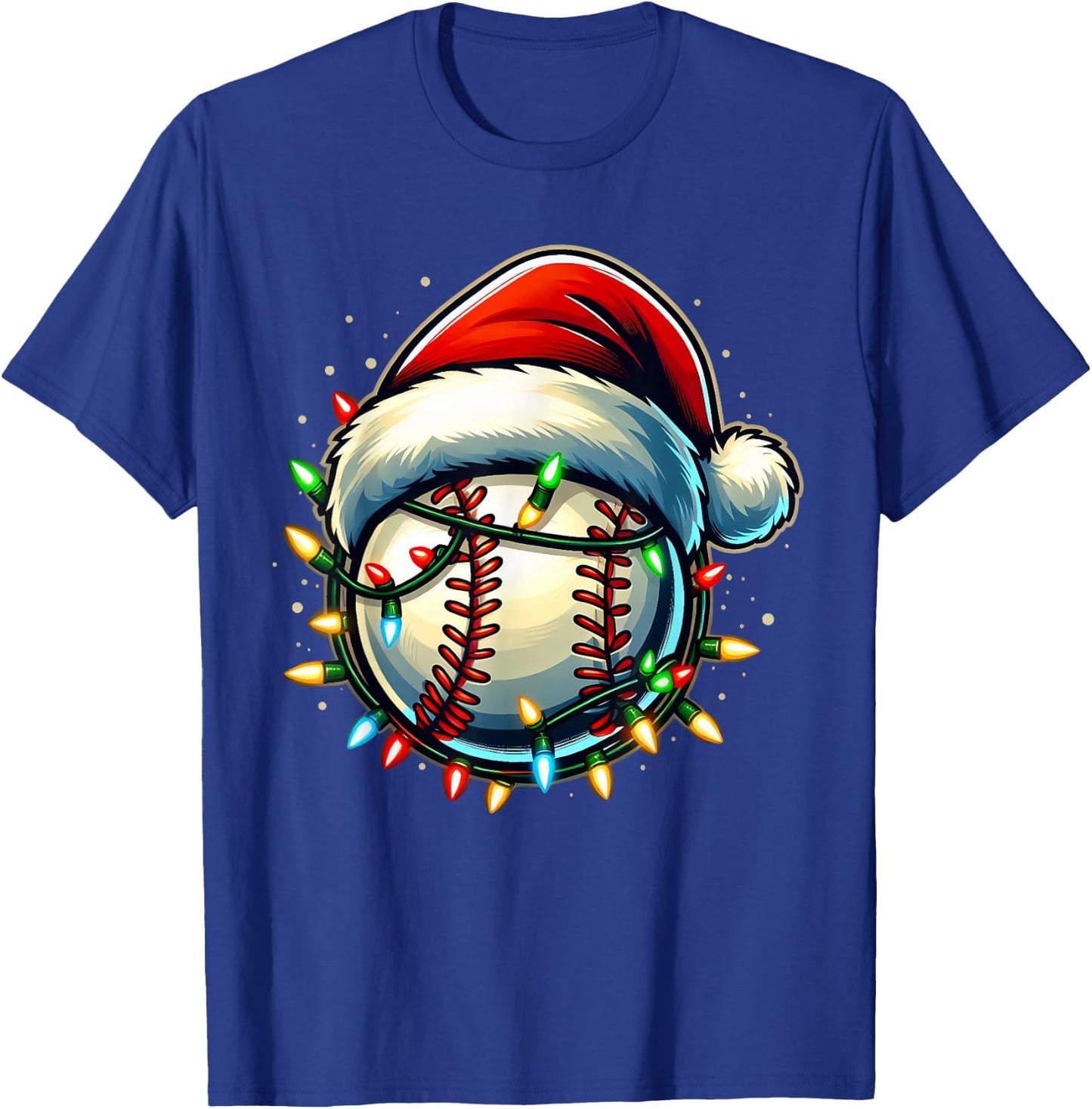 Christmas Baseball Xmas Santa Baseball Lover Boys Girls Kids T-Shirt - T-Shirt | Royal