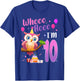 Whooo Hooo I’m 10 Year Old Cute Owl 10th Birthday Girl T-Shirt - T-Shirt | Royal