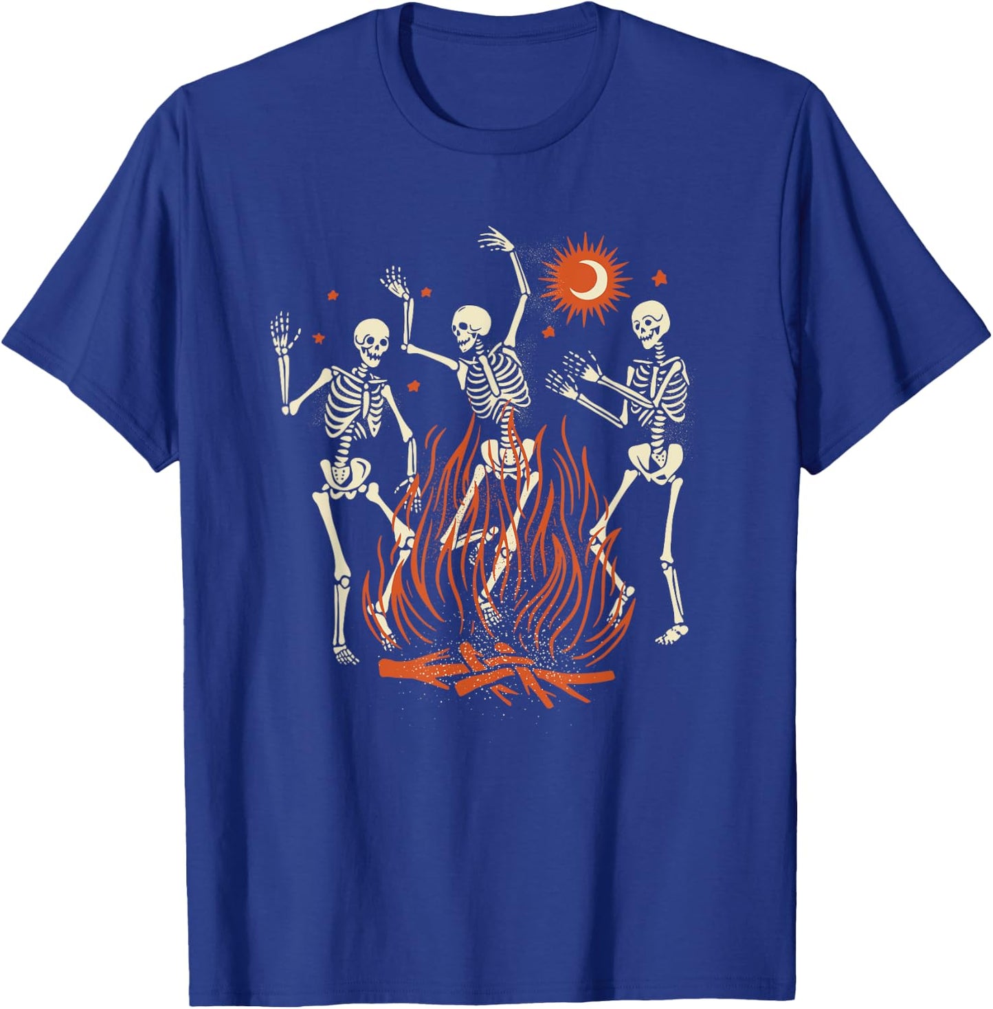 Mystical Halloween Dancing Skeletons T-Shirt - T-Shirt | Royal
