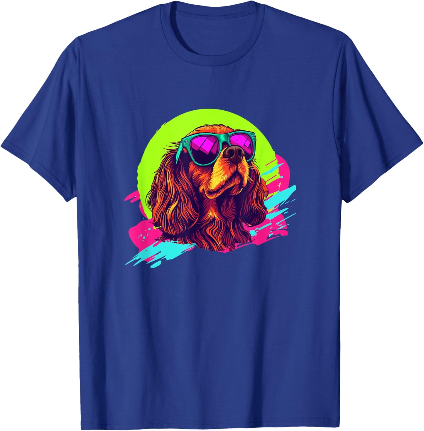 Retro Vintage 80s Ruby Cavalier Charles Spaniel T-Shirt - T-Shirt | Royal