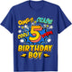 Kids Birthday Boy Comic Style 5 Years Old 5th Birthday Party T-Shirt - T-Shirt | Royal