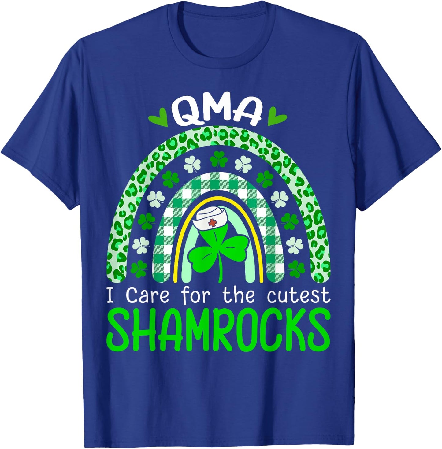 QMA Cutest Shamrocks Nurse St Patricks Day T-Shirt - T-Shirt | Royal