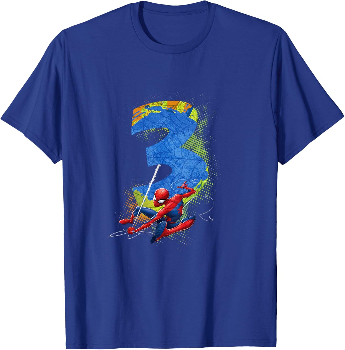 Kids Marvel Super Heroes Spider-Man 3 Year Old Third Birthday T-Shirt - T-Shirt | Royal