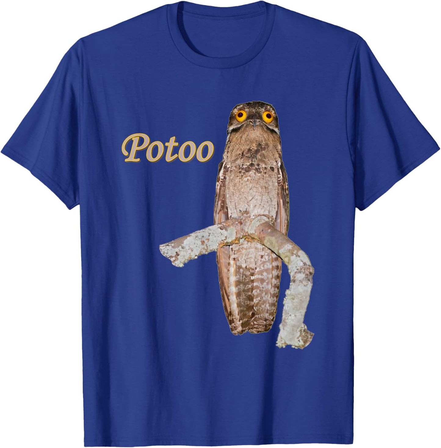 Potoo Bird Photo Funny Eyes T-Shirt - T-Shirt | Royal