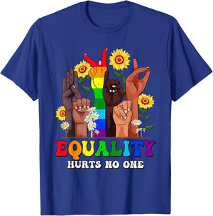 Equality Human Rights Rainbow LGBT Gay Pride Ally Men Women T-Shirt - T-Shirt | Royal