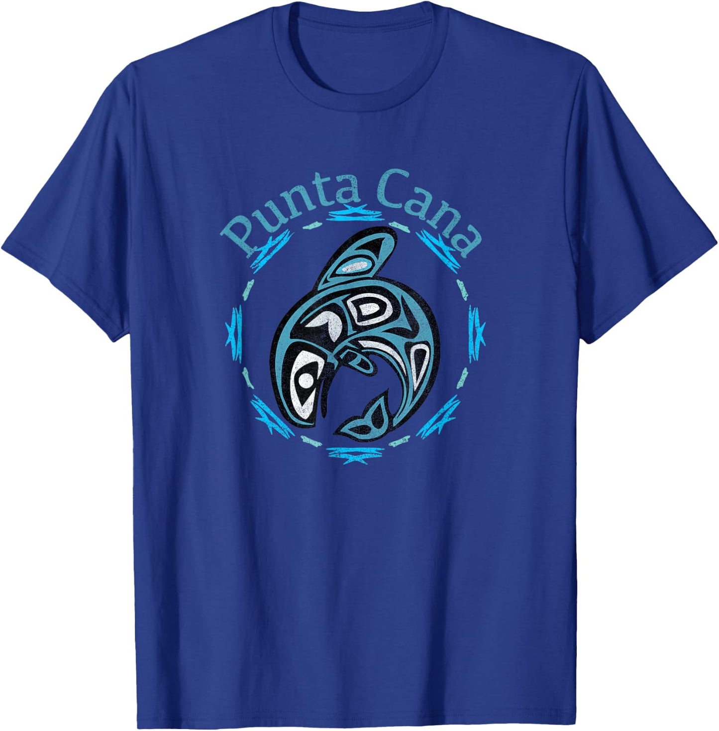 Punta Cana Vintage Tribal Fish Gift T-Shirt - T-Shirt | Royal