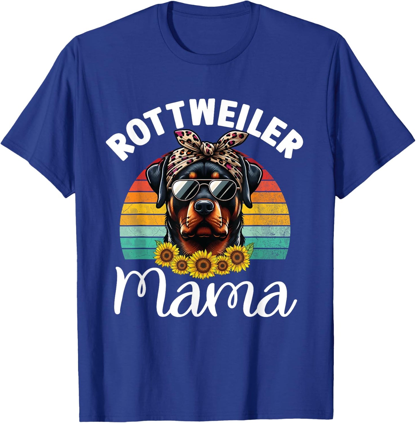 Rottweiler Mom Dog Lovers Rottie Mama Puppy Mother's Day Men Women Girls Kids T-Shirt - T-Shirt | Royal