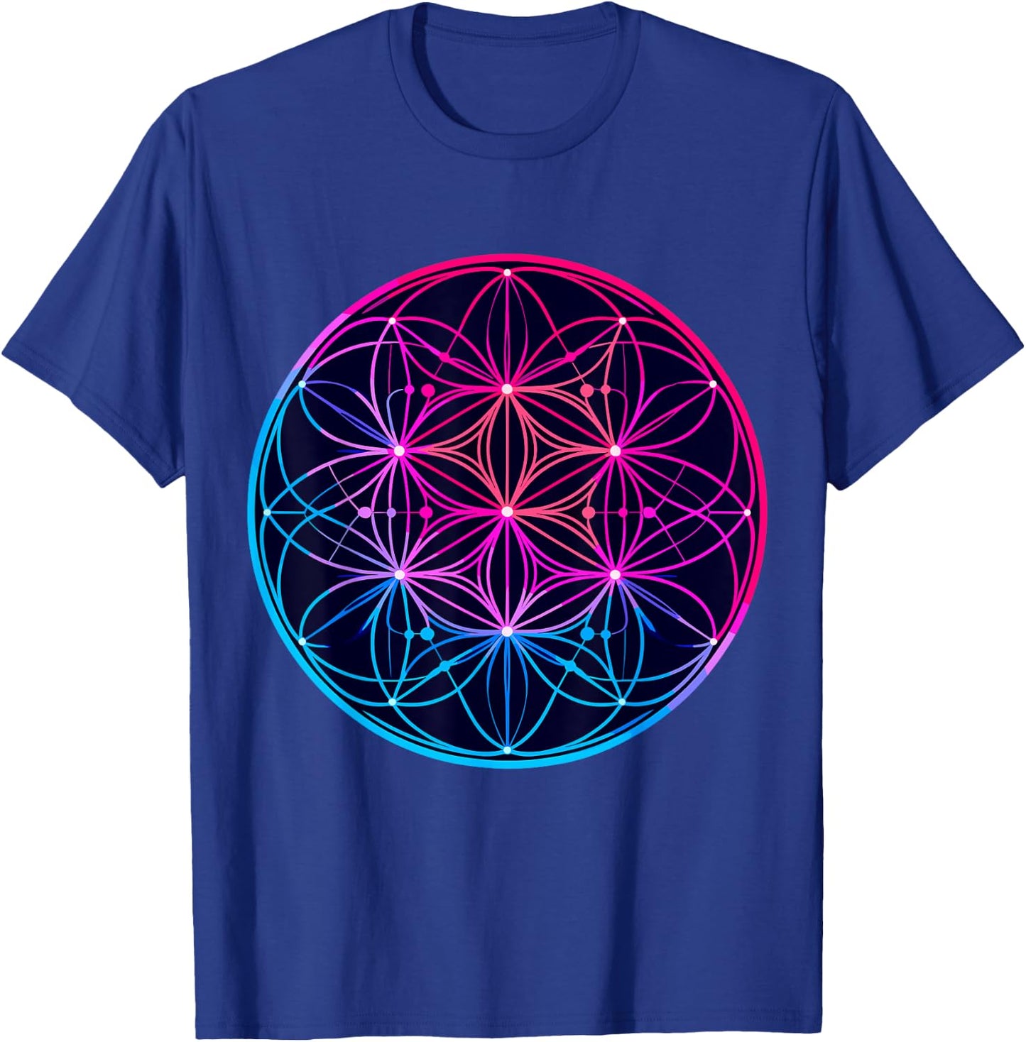Sacred Geometry Flower of Life T-Shirt - T-Shirt | Royal