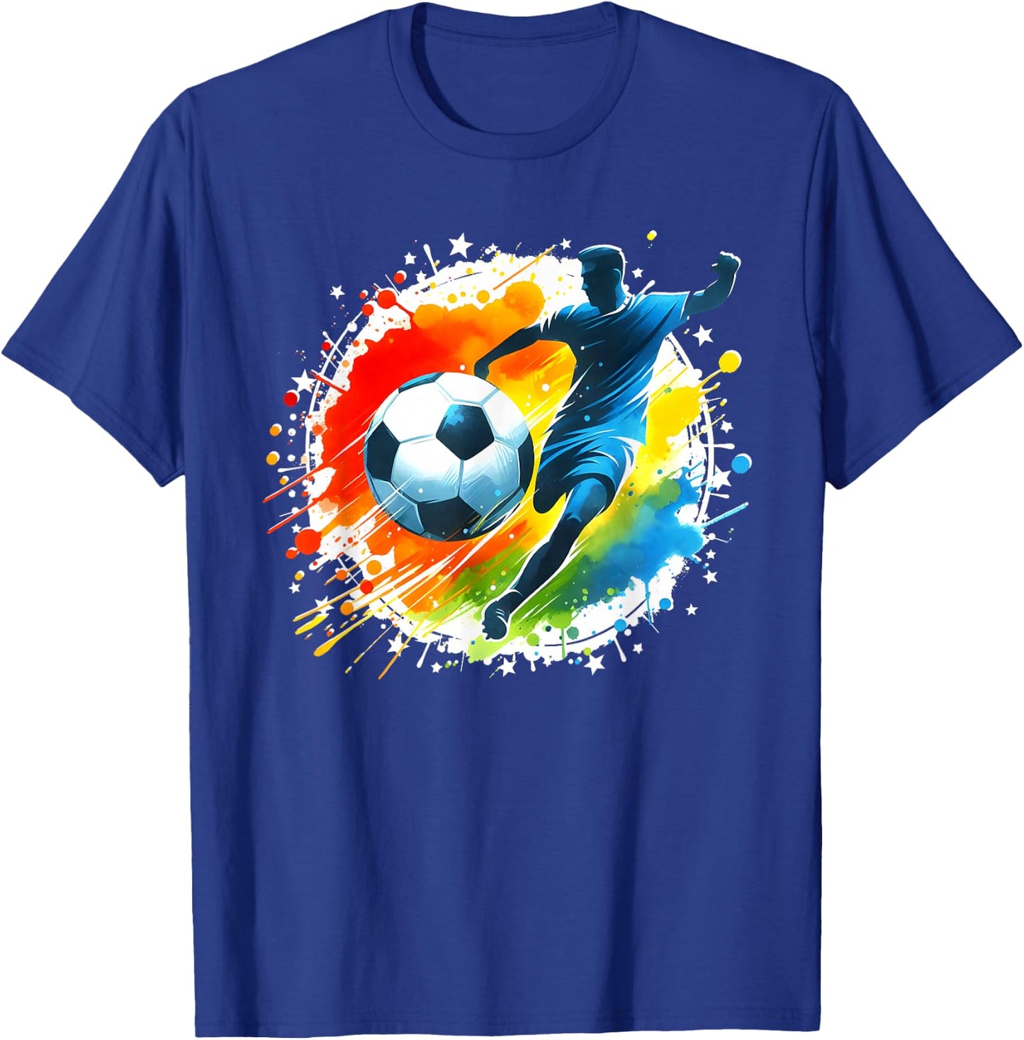 Football Player Sport Vintage Men Boys Football T-Shirt - T-Shirt | Royal
